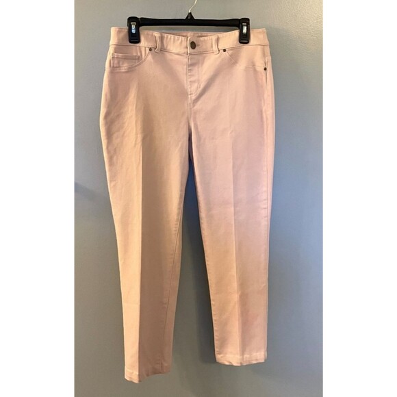 Chicos Platinum Pink Jeggings Stretchy Jeans Size M(Chicos 1) - Picture 1 of 8
